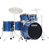 Tama - Starclassic Noyer/Boulier, batterie 5 fûts (22, 10, 12, 14, 16) - Laque Bleu Océan Ripple