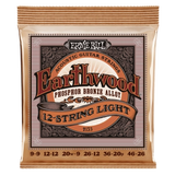 Cordes pour guitare acoustique Ernie Ball Earthwood 12 cordes, bronze phosphoreux clair, 9-46
