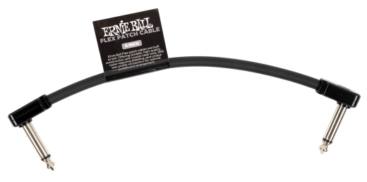 Câble de brassage flexible Ernie Ball - 6 pouces - Noir