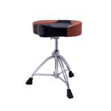 Mapex - Siège de batterie T855 à double embase et assise en cuir marron