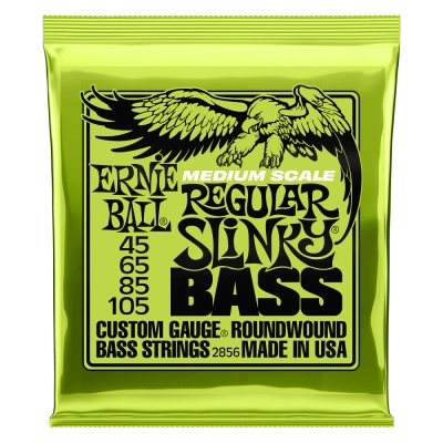 Ernie Ball - Cordes pour basse Regular Slinky Medium Scale 45-105