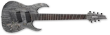 Guitare électrique 7 cordes Ibanez Iron Label, frettes en éventail, teinte noire