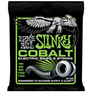 Cordes de basse Ernie Ball Cobalt 5 cordes 45-130 Reg