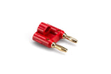 Hosa - Connector, Dual Banana - Red