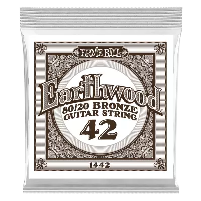 Corde de guitare simple Earthwood d'Ernie Ball - .042w