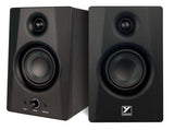 Yorkville Sound - YSM3BT Moniteurs de référence multimédia 50 watts 3,5 pouces avec Bluetooth (paire active + passive)