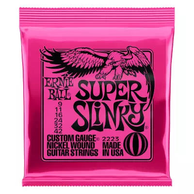 Ernie Ball - Cordes électriques Super Slinky 9-42