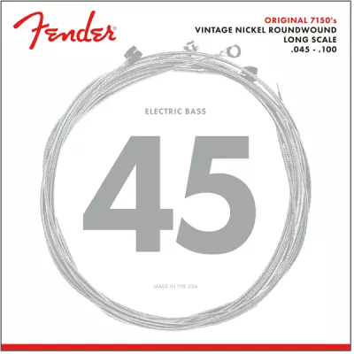 Fender - Cordes pour basse 7150 Pure Nickel 45-100
