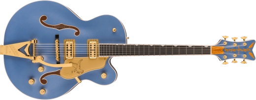 Guitares Gretsch - Falcon Hollow Body avec Bigsby à cordes traversantes et accastillage doré, touche en ébène - Cerulean Smoke