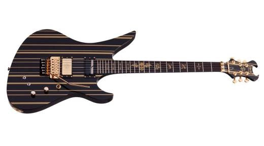 Schecter - Guitare électrique Synyster Gates Custom-S - Noir brillant avec rayures dorées