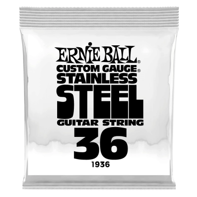 Corde simple pour guitare électrique en acier inoxydable Ernie Ball - .036