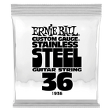 Corde simple pour guitare électrique en acier inoxydable Ernie Ball - .036