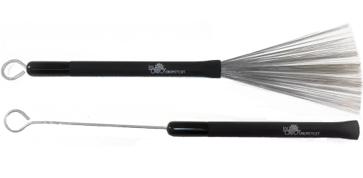 Baguettes Los Cabos Drumsticks - Brosse rétractable standard avec manche en caoutchouc