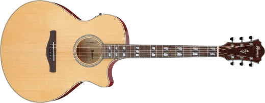 Ibanez - Guitare acoustique/électrique AE170 AE en épicéa de Sitka et érable flammé - Naturel brillant