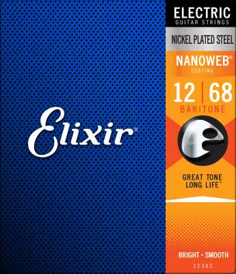 Cordes Elixir - Cordes pour guitare électrique avec revêtement NANOWEB, baryton