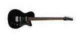 Danelectro - Guitare électrique baryton 56 à pan coupé avec tête Dolphin - Noir