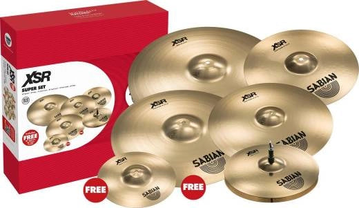 Sabian - Set de cymbales XSR Super 14/16/20/14 avec cymbale splash 10" et crash rapide 18" offertes