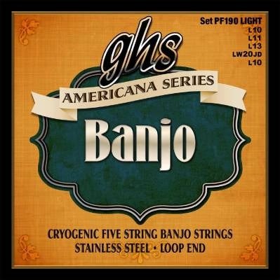 Cordes GHS - Jeu de cordes pour banjo série Americana - Léger