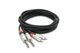 Hosa - Pro Stereo Interconnect Cable, Dual 1/4 in TS to RCA, 3 Foot