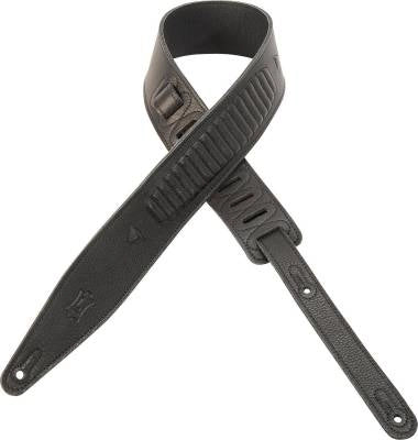 Levys - 2-1/2 Garment Leather Guitar Strap - Black