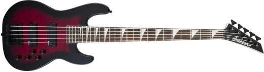 Jackson Guitars - Basse de concert série JS JS3VQ, touche amarante - Rouge éclatant transparent