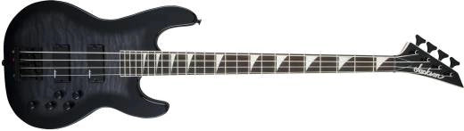 Jackson Guitars - Basse de concert JS Series JS3Q, touche amarante - Noir transparent