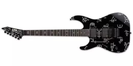 ESP Guitars - Guitare électrique LTD KH Demonology avec étui - Gaucher - Noir avec graphisme