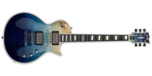 ESP Guitars - E-II Eclipse avec table en érable ronce de Buckeye - Dégradé naturel bleu
