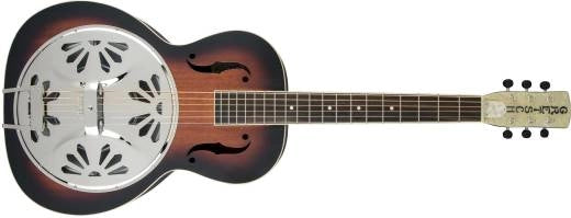 Gretsch Guitars - G9220 Bobtail Round-Neck A.E., Mahogany Body Spider Cone Resonator Guitar w/Pickup - 2-Colour Sunburst