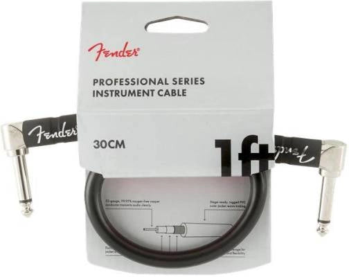 Câble d'instrument professionnel Fender, coudé, 1, noir