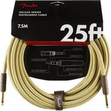Câble d'instrument Fender Deluxe, 25 cm, Tweed