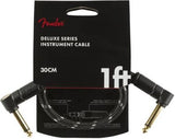 Câble d'instrument Fender Deluxe, coudé, 1, noir tweed