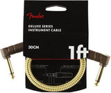 Câble d'instrument Fender Deluxe, coudé, 1, tweed