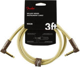 Câble d'instrument Fender Deluxe, coudé, 3 conducteurs, tweed