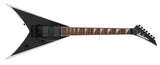 Jackson Guitars - Série X King V KVX-MG7, touche en laurier - Noir satiné avec biseaux gris apprêt