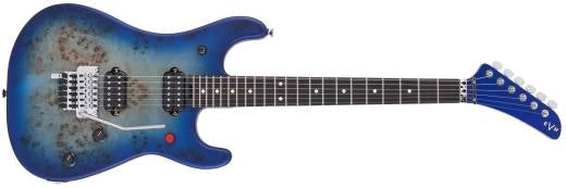 EVH - Série 5150 Deluxe en loupe de peuplier, touche en ébène - Aqua Burst