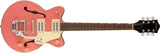 Guitares Gretsch - Guitare G2655T Streamliner Center Block Jr. Double Cut avec Bigsby, touche Laurel - Corail