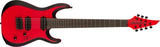 Jackson Guitars - Série Pro Plus DK Modern MDK7 HT, touche en ébène - Rouge satiné avec biseaux noirs