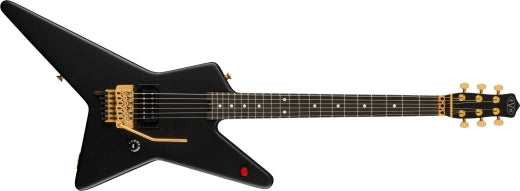 EVH - Édition limitée Star, touche en ébène - Noir furtif avec accastillage doré