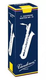Anches traditionnelles pour saxophone baryton Vandoren (5/boîte) - 2,5