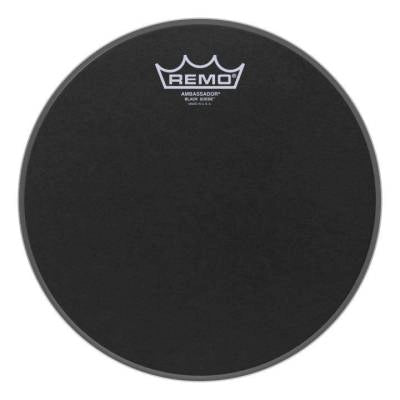 Peau de batterie Remo - Ambassador en daim noir, 10