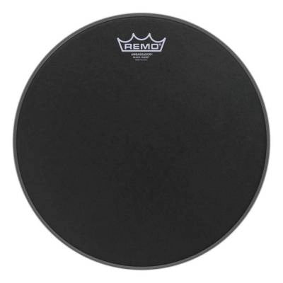 Peau de batterie Remo - Ambassador en daim noir, 13 pouces