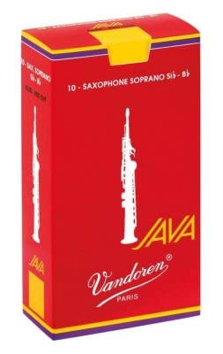 Anches de saxophone soprano Vandoren - Java Red (10/boîte) - 3 1/2