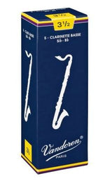 Anches traditionnelles pour clarinette basse Vandoren (5/boîte) - 3 1/2
