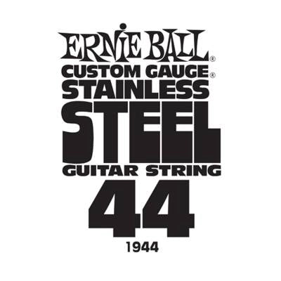 Corde de guitare simple Ernie Ball en acier inoxydable, calibre personnalisé - .044