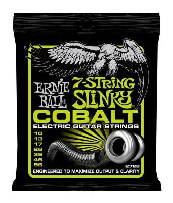 Cordes de guitare Ernie Ball Cobalt Slinky 7 cordes - Standard .010-.056