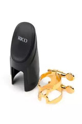 RICO par D'Addario - Ligature en H et couvre-capuchon pour saxophone soprano - Or