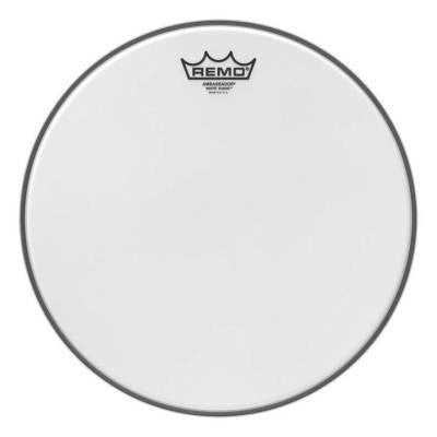 Peau de batterie Remo - Ambassador en daim blanc, 13 pouces