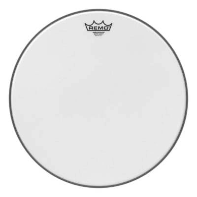 Peau de batterie Remo - Ambassador en daim blanc, 16