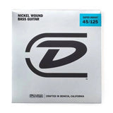 Dunlop - Cordes pour basse électrique - Nickel Super Bright Wound - Medium - Jeu de 5 cordes
